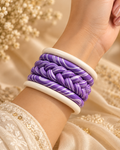 Royle Lavender Jaipuri Lac Bangles (set of 5)