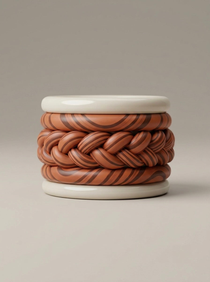 The Crimson Weave Jaipuri Lac Bangles (set of 5)