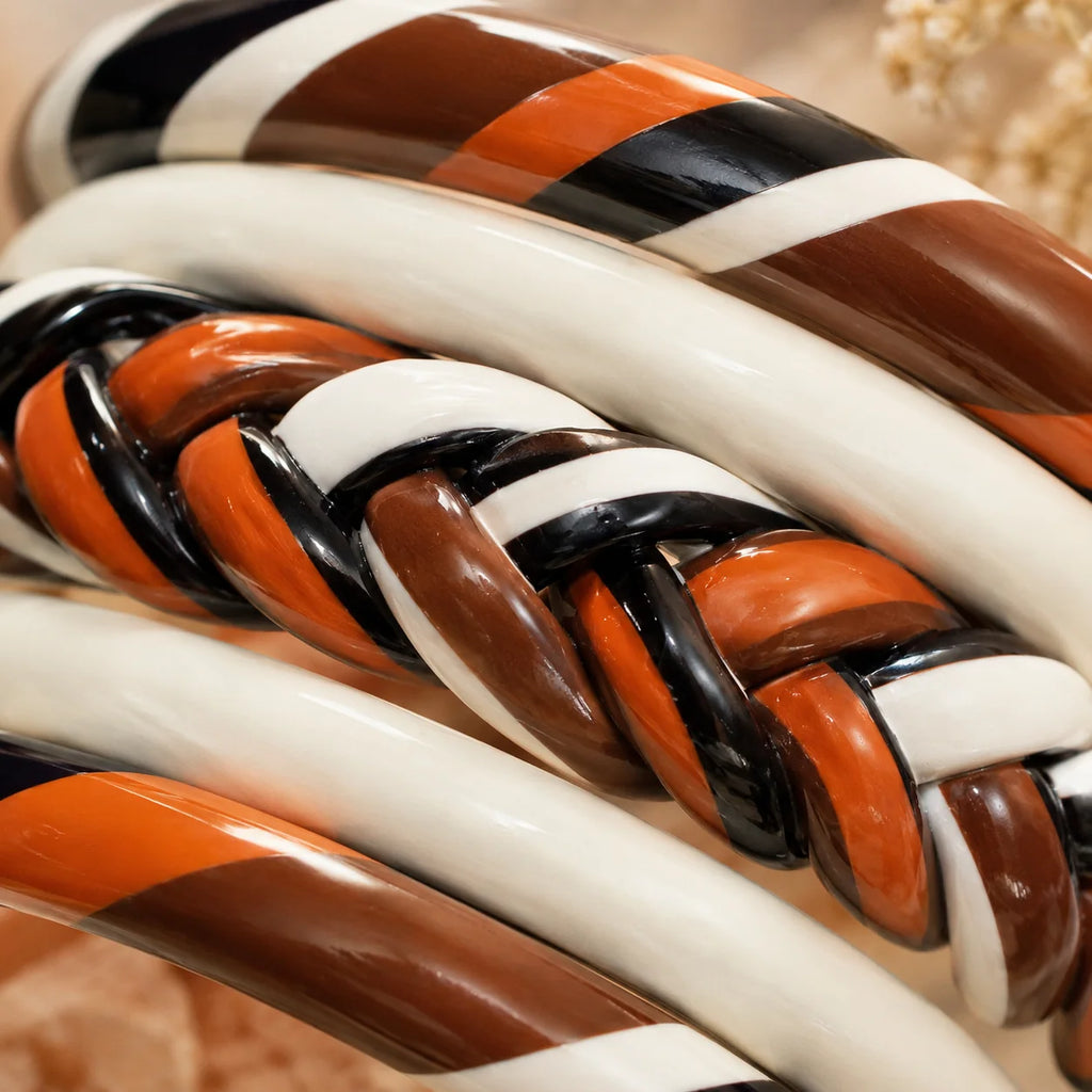 Copper Eclipse Jaipuri Lac Bangles (set of 5)