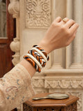 Copper Eclipse Jaipuri Lac Bangles (set of 5)