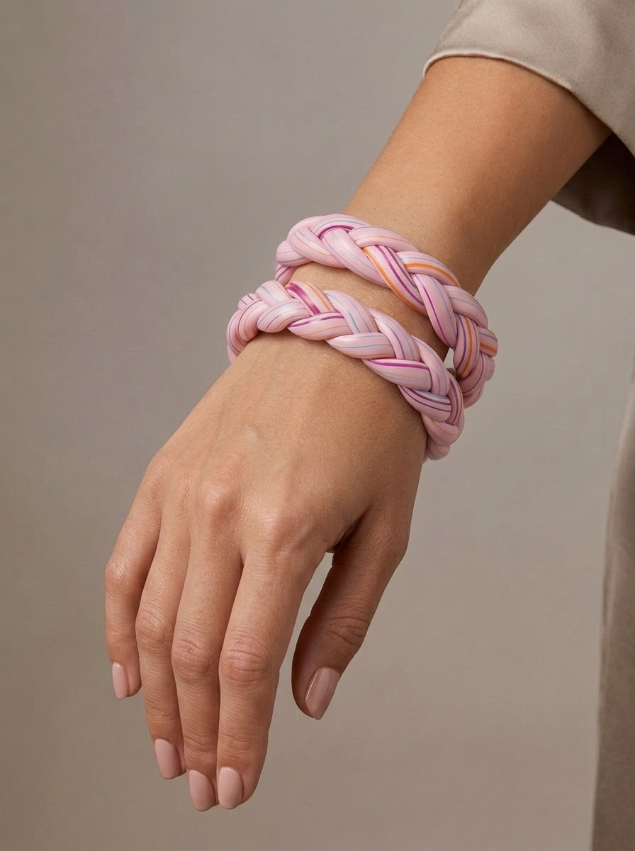 Blush Pink Jaipuri Lac Bangles (set of 2)