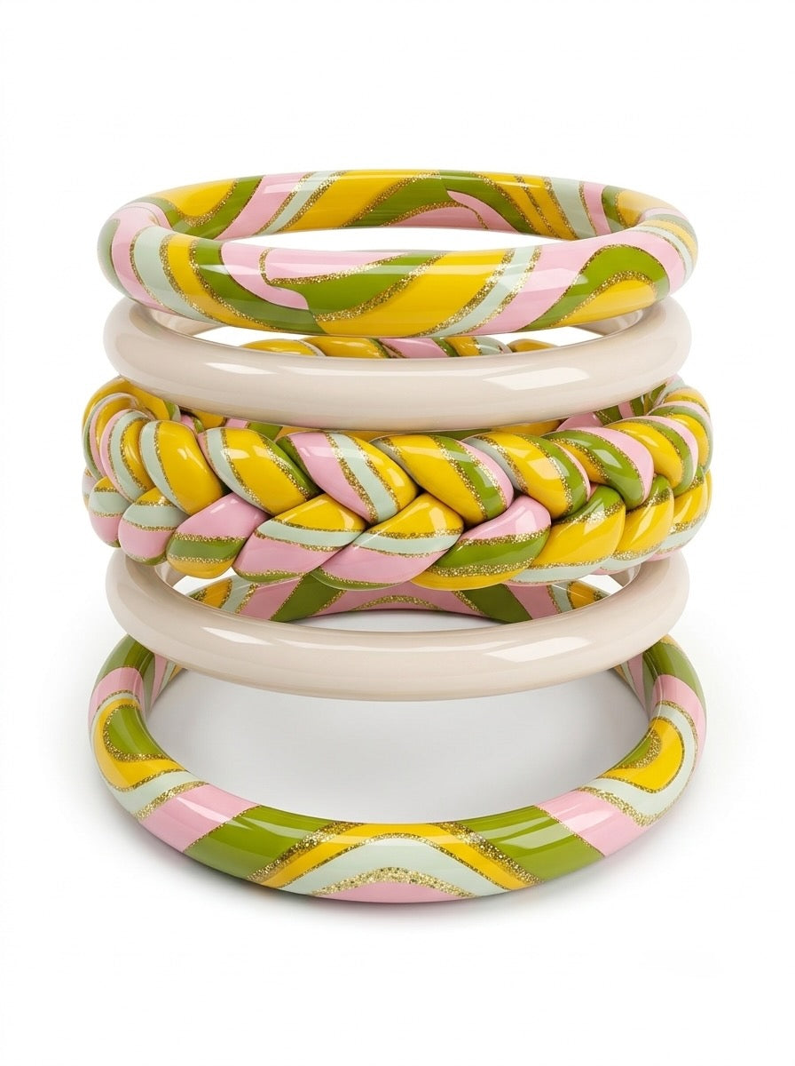 Wildflower Grove Jaipuri Lac Bangles (set of 5)