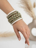 Blush Marble Twist Jaipuri Lac Bangles (set of 5)