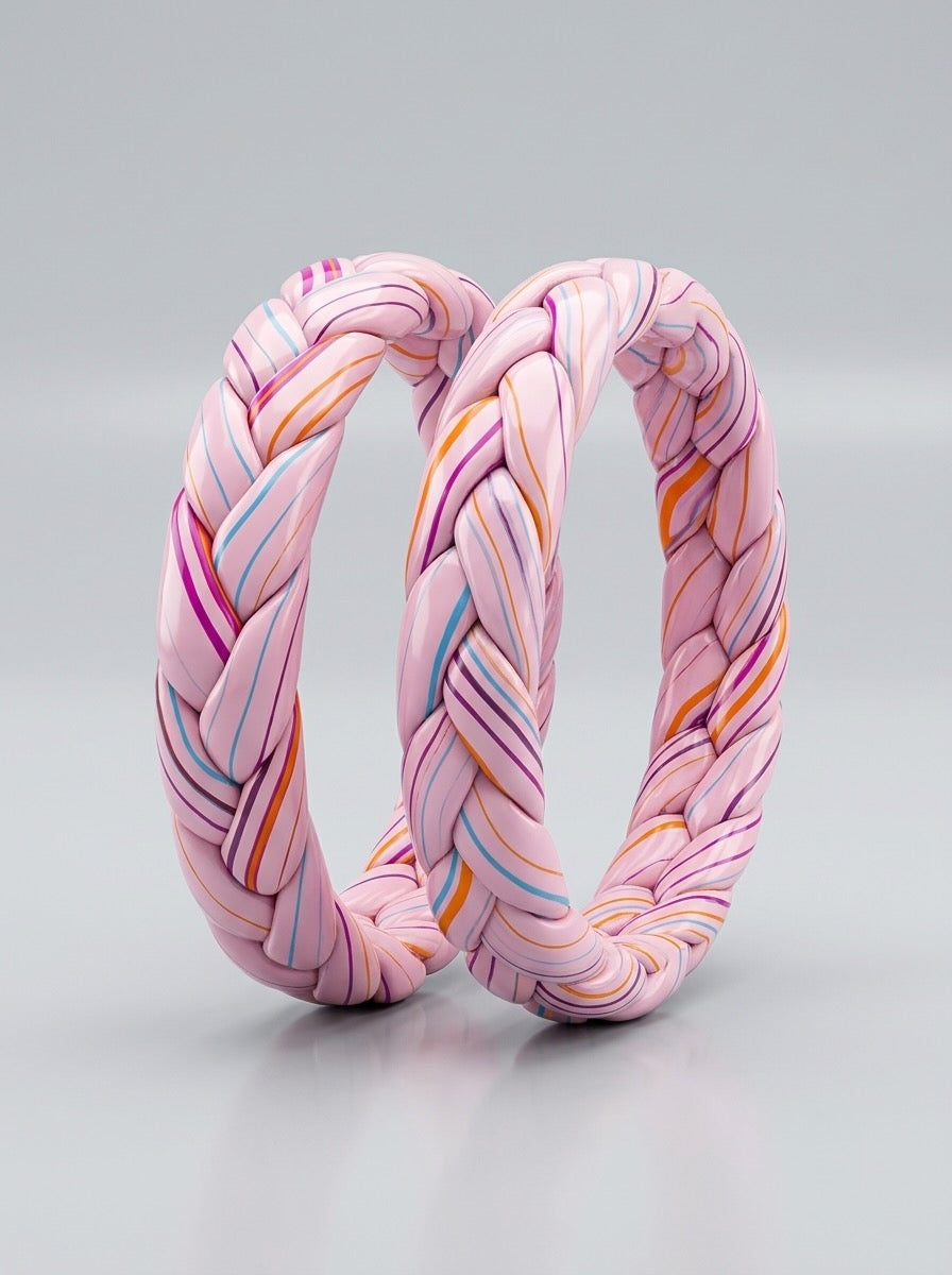 Blush Pink Jaipuri Lac Bangles (set of 2)