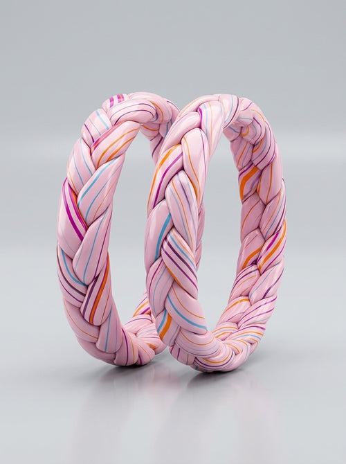 Blush Pink Jaipuri Lac Bangles (set of 2)
