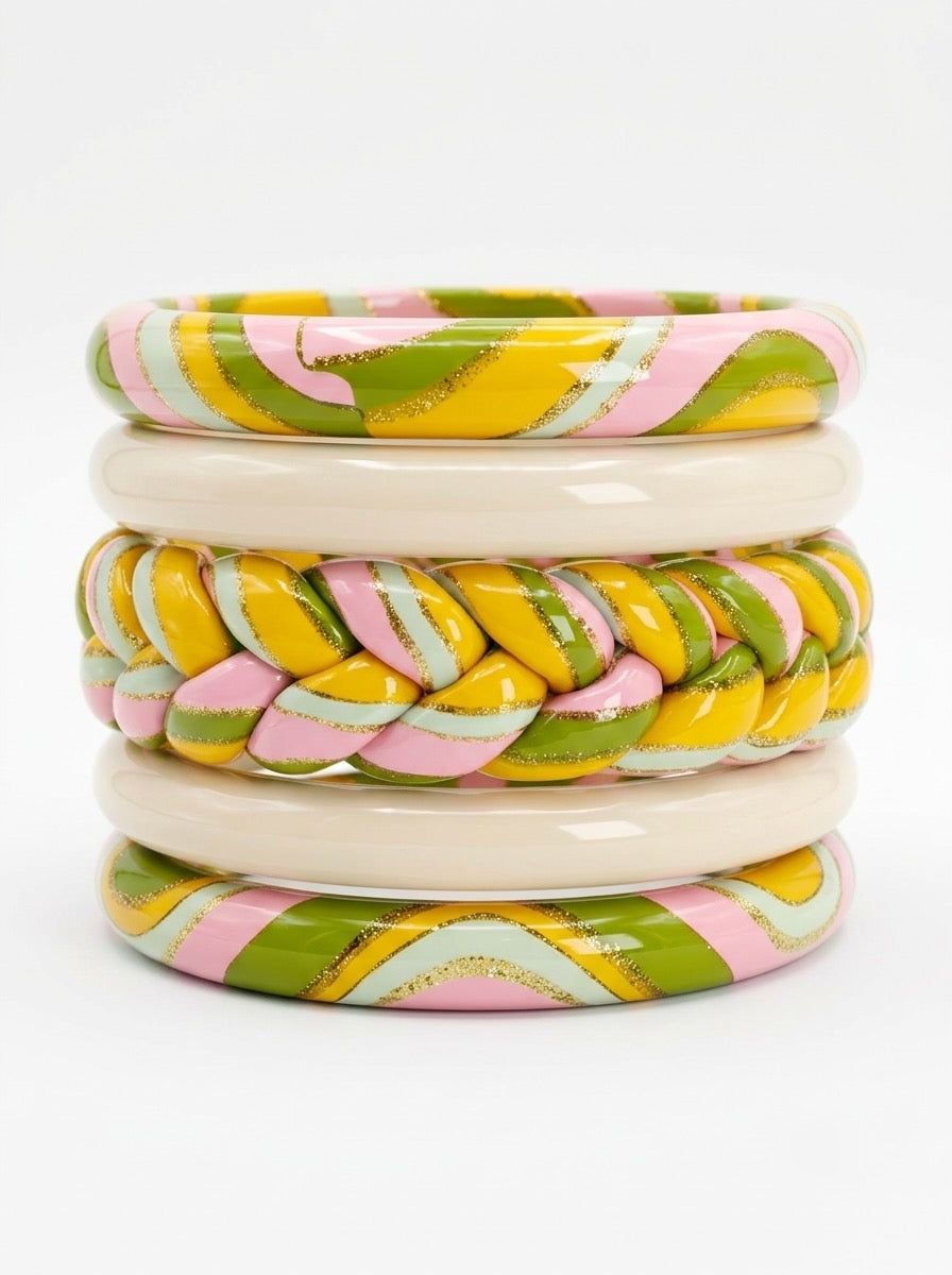 Wildflower Grove Jaipuri Lac Bangles (set of 5)
